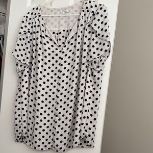 41 Hawthorn Black and White Polka Dot Blouse